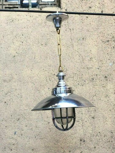 Nautical Marine Replica Hanging Cargo Chandelier Light with Deflector Cap Lot 50