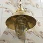 NAUTICAL MARINE NEW SHIP SOLID BRASS HANGING CARGO PENDANT LIGHT WITH SHADE