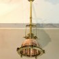 MID CENTURY COPPER & BRASS SMOOTH CARGO SHIPS DECK PENDANT/CEILING LIGHT LOT 5