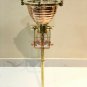 MID CENTURY COPPER & BRASS SMOOTH CARGO SHIPS DECK PENDANT/CEILING LIGHT LOT 5