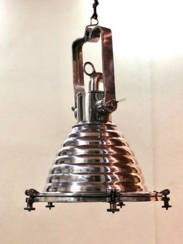 Nautical New Wiska Aluminium Fluted Cargo Pendant Hanging Ceiling Light &acirc;�� Medium