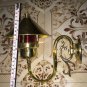NAUTICAL BULKHEAD BRASS WALL PASSAGEWAY SHIP BULKHEAD LIGHT & SHADE RED GLOBE