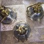 Nautical Large Aluminium & Brass Fluted Wiska Cargo Pendant Hanging Light Lot 10