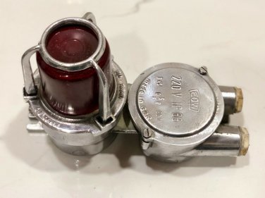 Original Industrial GDR Aluminum Ship Salvaged Retro Bulkhead Wall Light Lot 5