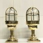 AUTHENTIC NAUTICAL ANTIQUE OLD WISKA SHIP BRASS ORIGINAL WALL MOUNT MARINE LIGHT