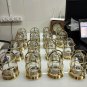 NAUTICAL MARINE MOUNT BRASS VINTAGE STYLE PASSAGEWAY SHIP CEILING LIGHT LOT 2