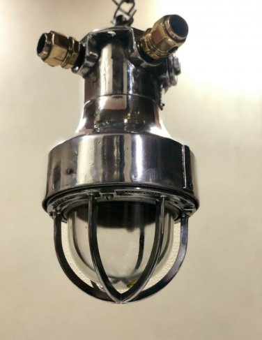 Original Large Reclaimed Merchant Ships Explosion Proof Pendant Light with Hook