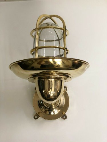 NAUTICAL BULKHEAD NEW BRASS PASSAGEWAY SHIP BULKHEAD LIGHT & SHADE JUNCTION BOX