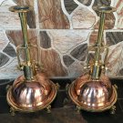 NAUTICAL REPLACE MARINE CARGO SMOOTH COPPER & BRASS PENDANT/MOUNT LIGHT LOT 2
