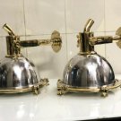 Nautical Aluminium & Brass Smooth Cargo Pendant Hanging Light New –SMALL Set 4