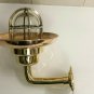 ANTIQUE OLD BRASS ORIGINAL SWAN SHIP PASSAGEWAY WALL WISKA LIGHT/SHADE LOT OF 10