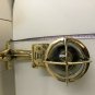 NAUTICAL ANTIQUE OLD BRASS ORIGINAL SWAN SHIP PASSAGEWAY WALL LIGHT/ COPPERSHADE