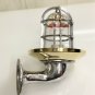 NAUTICAL MARINE SOLID ALUMINIUM PASSAGEWAY SWAN BULKHEAD LIGHT WITH BRASS SHADE
