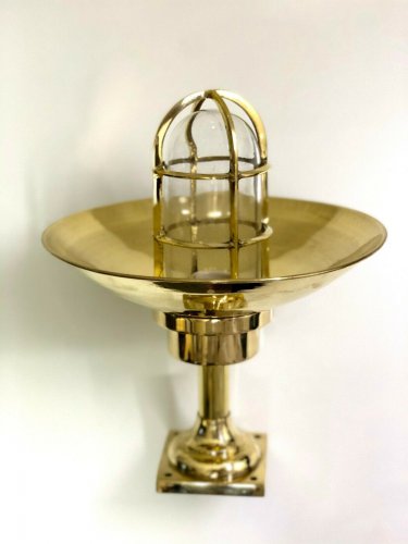 VINTAGE STYLE NEW NAUTICAL MARINE MOUNT BRASS PASSAGEWAY BULKHEAD LIGHT & SHADE
