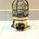 AUTHENTIC NAUTICAL ANTIQUE OLD SHIP BRASS ORIGINAL MOUNT BULKHEAD WALL LIGHT