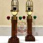 Nautical Retro Style Brass and Wooden Antique Bulkhead Lamp Fixture