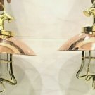 Vintage Style Marine Hanging Cargo Brass Antique Light with Copper Shade Lot of 2