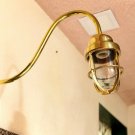 NAUTICAL BRASS ORIGINAL SWAN SHIP PASSAGEWAY WALL ARCHED WISKA LIGHT LOT 2