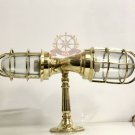 Nautical Marine Passageway Brass Twin Opposite side Swan Neck Antique Lamp/Light