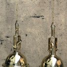 NAUTICAL REPLACE CARGO SMOOTH BRASS PENDANT/CEILING/HANGING CHAIN LIGHT LOT 2