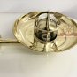 Original Brass Bulkhead Wall Sconce Light with Triangle Base & Big Shade Lot 2