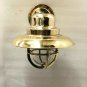 NAUTICAL OLD BRASS ORIGINAL SWAN SHIP PASSAGEWAY WALL WISKA LIGHT/SHADE LOT 2