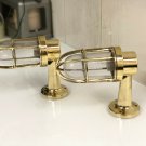 NAUTICAL SHIP MARINE BRASS PASSAGEWAY WALL SWAN BULKHEAD DECOR LIGHT LOT 2
