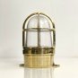 AUTHENTIC NAUTICAL ANTIQUE OLD BRASS PASSAGEWAY WISKA CEILING LIGHT LOT OF 3