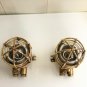 AUTHENTIC NAUTICAL ANTIQUE OLD SHIP BRASS ORIGINAL WALL MOUNT MARINE LIGHT LOT 2