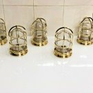 Nautical Vintage Style Retro Cage Bulkhead Ceiling Post Mounted Light Lot of 5