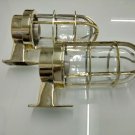 NAUTICAL SHIP MARINE SOLID BRASS WALL SWAN PASSAGEWAY WALL BULKHEAD LIGHT LOT 2