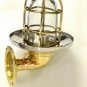 NAUTICAL NEW BRASS SWAN WALL PASSAGEWAY SHIP BULKHEAD ARCHED LIGHT & SHADE LOT 2