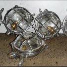 Nautical Marine Small Solid Aluminium Ship Deck Bulkhead Wall Light Lot of 5
