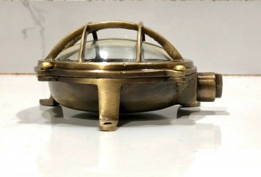 Nautical Marine Small Solid Brass Ship Bulkhead Wall Light Antique Polish Lot 5