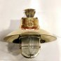 Reclaimed Old Industrial Antique Maritime Light with Deflector Cover Lot of 2
