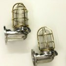 New Japanese Naval Patt Swan Passageway Wall Bulkhead Light – Brass Cage Lot 2