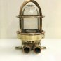 AUTHENTIC NAUTICAL ANTIQUE OLD SHIP BRASS WISKA ORIGINAL WALL MOUNT LIGHT LOT 5