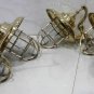 NAUTICAL SHIP MARINE NEW SOLIDS BRASS HANGING CARGO PENDANT LIGHT & SHADE LOT 5