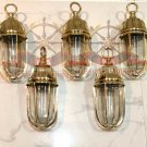 NAUTICAL MARINE NEW BRASS PASSAGEWAY BULKHEAD PENDANT CARGO SHIP LIGHT LOT OF 5