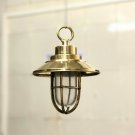 NAUTICAL MARINE BRASS PASSAGEWAY BULKHEAD PENDANT SHIP LIGHT & SHADE LOT 10