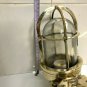 NAUTICAL ANTIQUE OLD BRASS ORIGINAL SWAN SHIP WALL LIGHT/ COPPERSHADE LOT 5