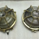 NAUTICAL OLD ANTIQUE SHIP BRASS BULKHEAD DECK LIGHTS - FOR KWANZA PARTY LOT 2