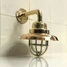 ANTIQUE OLD BRASS ORIGINAL SWAN SHIP PASSAGEWAY WALL WISKA LIGHT/SHADE LOT OF 5