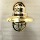 NAUTICAL ANTIQUE OLD BRASS SWAN SHIP PASSAGEWAY WALL WISKA LIGHT/SHADE LOT 5