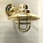 NAUTICAL ANTIQUE OLD BRASS SWAN SHIP PASSAGEWAY WALL WISKA LIGHT/SHADE LOT 5
