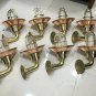 NAUTICAL NEW BRASS WALL PASSAGEWAY SHIP BULKHEAD LIGHT & COPPER SHADE LOT OF 10