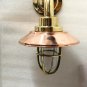 NAUTICAL NEW BRASS WALL PASSAGEWAY SHIP BULKHEAD LIGHT & COPPER SHADE LOT OF 10