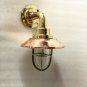 NAUTICAL NEW BRASS WALL PASSAGEWAY SHIP BULKHEAD LIGHT & COPPER SHADE LOT OF 10