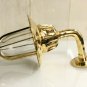 NAUTICAL BULKHEAD NEW BRASS WALL PASSAGEWAY SHIP LIGHT & BRASS SHADE LOT OF 5