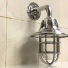 NAUTICAL MARINE SCONCE ALUMINIUM PASSAGEWAY SWAN SHIP LIGHT WITH SHADE LOT 10